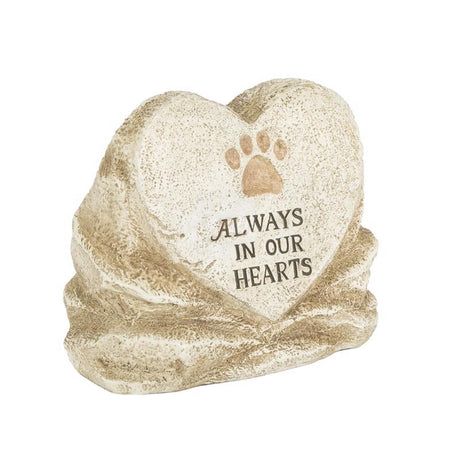 Gerson Always in Our Hearts Paw Print Memorial Stone Porch Decor 1 each, Pack of 12