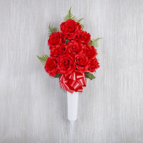 Gerson Rose Memorial Vase Cemetery Grave Decor 1 pk, Pack of 12