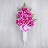 Gerson Rose Memorial Vase Cemetery Grave Decor 1 pk, Pack of 12