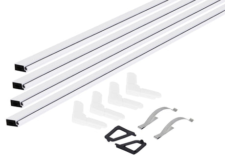 M-D 14104 Screen Frame Kit, 36 in L x 36 in W Dimensions, Aluminum, White