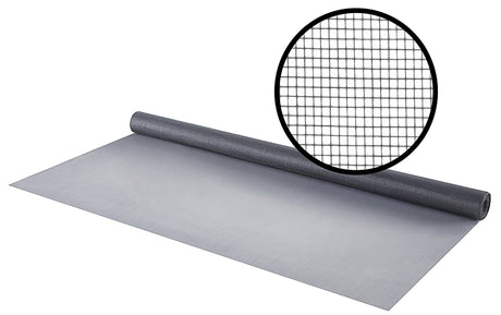 M-D 14117 Screen Mesh, 25 ft L, 3 ft W, Fiberglass, Silver Gray