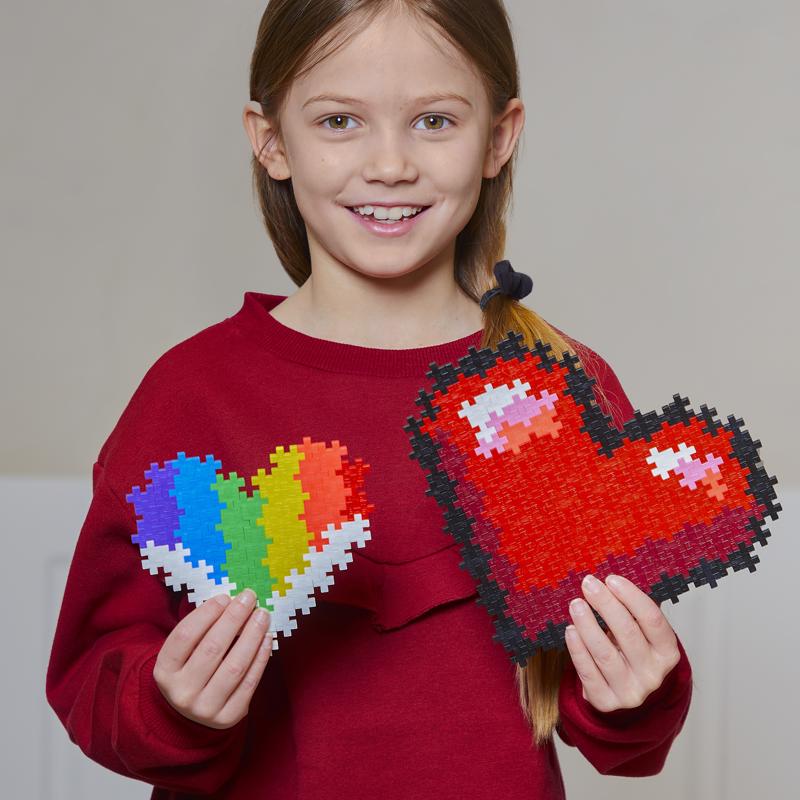 Plus-Plus Puzzle By Number Hearts Puzzle Multicolored 250 pc