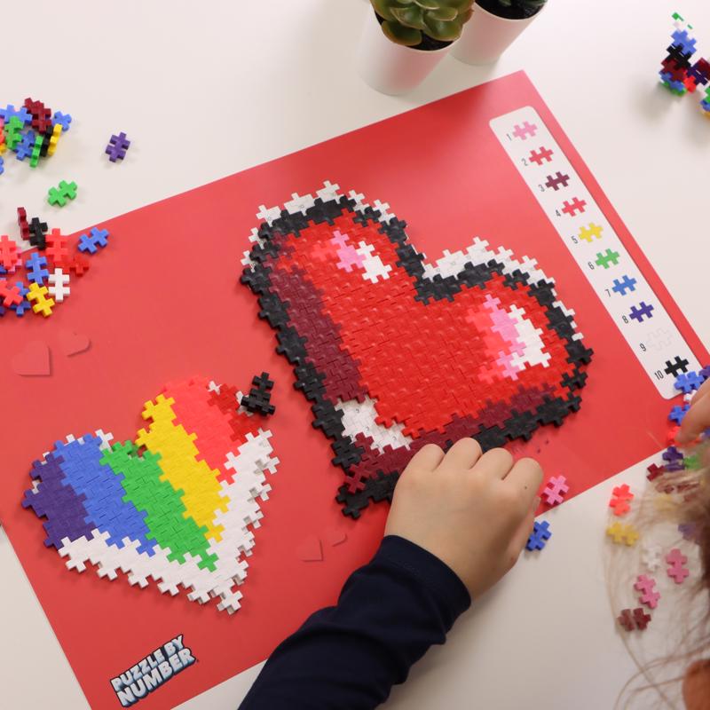 Plus-Plus Puzzle By Number Hearts Puzzle Multicolored 250 pc