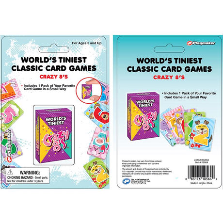 Playmaker Toys World's Tiniest Crazy 8's Card Game 1 pc