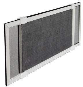M-D 14186 Window Screen, 20-1/8 in L, 20 to 37 in W, Aluminum/Fiberglass, White
