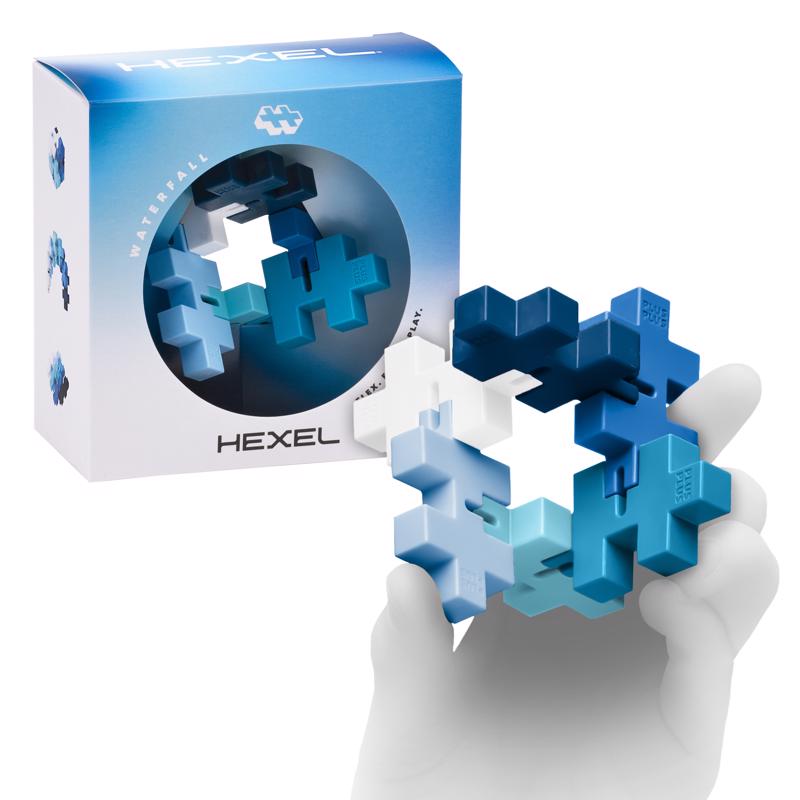 Plus-Plus Hexel Fidget Toy Multicolored 18 pc, Pack of 18