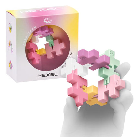 Plus-Plus Hexel Fidget Toy Multicolored 18 pc, Pack of 18