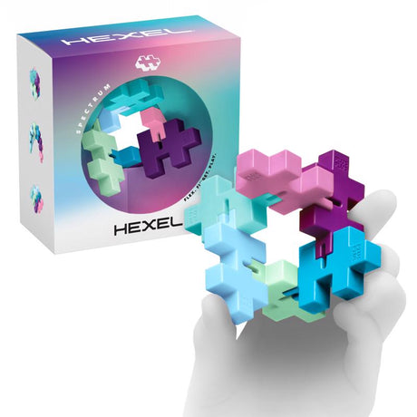 Plus-Plus Hexel Fidget Toy Multicolored 18 pc, Pack of 18