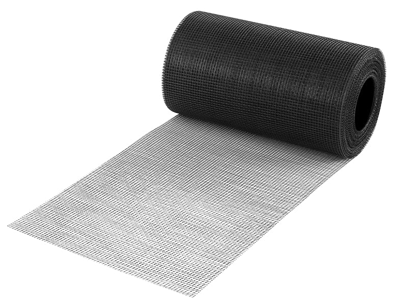 M-D 14191 Vent Screen Mesh, 100 ft L, 8 in W, Fiberglass, Charcoal