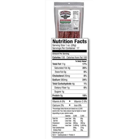 Old Trapper Pepperoni Snack Stick 17 oz Bagged
