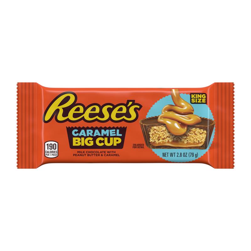 Reese's Big Cup Peanut Butter and Caramel Chocolate Bar 2.8 oz, Pack of 16