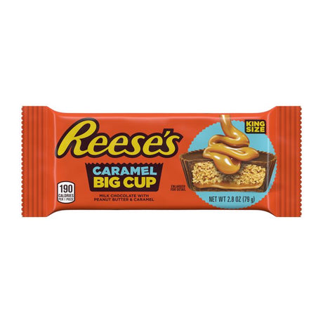 Reese's Big Cup Peanut Butter and Caramel Chocolate Bar 2.8 oz, Pack of 16