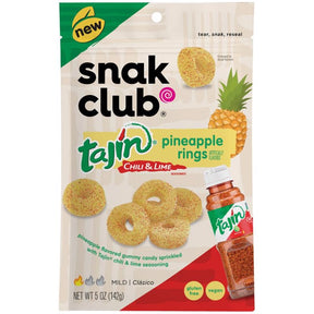 Snak Club Tajin Pineapple Rings Fruit Snacks 5 oz, Pack of 6