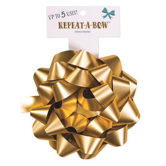 Hennessy Gift Wrap Repeat-A-Bow Gold Gift Bows, Pack of 4