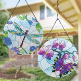 Exhart Assorted Glass/Metal 16 in. H Dragonfly or Butterfly Outdoor Decoration, Pack of 6