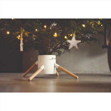 Tree Nest Metal/Wood Real Christmas Tree Stand 10 ft.