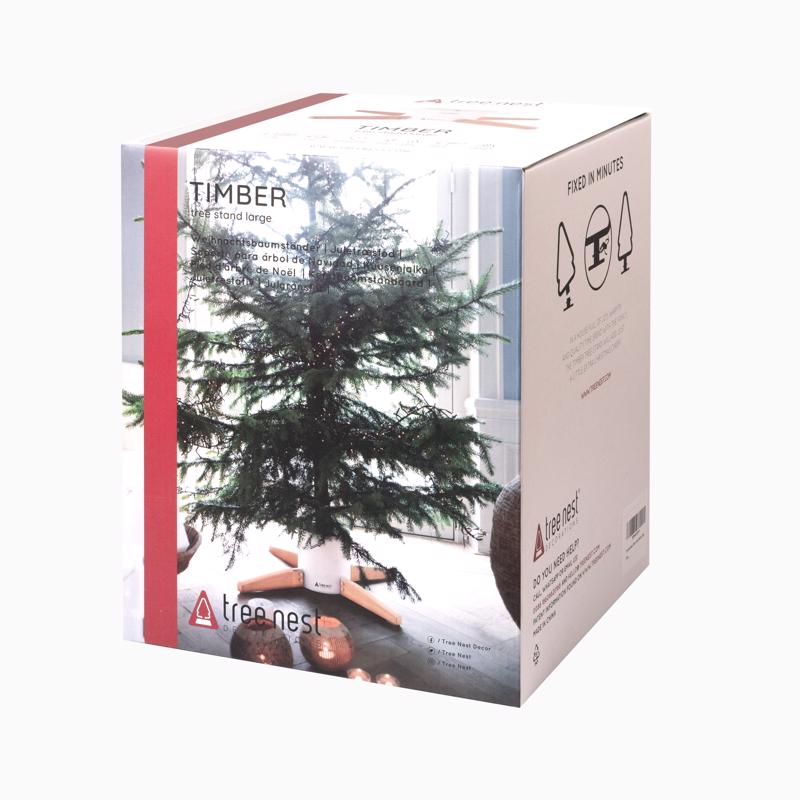 Tree Nest Metal/Wood Real Christmas Tree Stand 11.5 ft