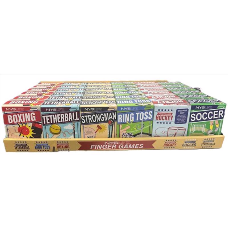 NYS Life Assorted Sports FInger Games Assorted, Pack of 36