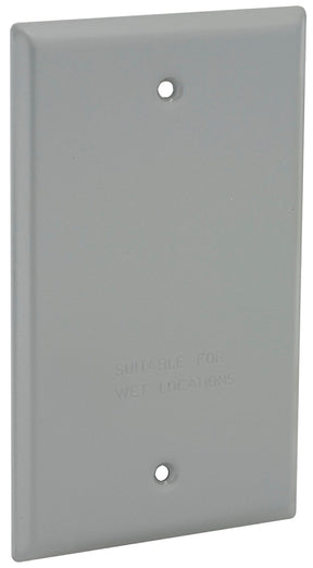 Bell Outdoor 5173-0 Cover, 4-17/32 in L, 2-25/32 in W, 1-Gang, Aluminum, Gray, Powder-Coated