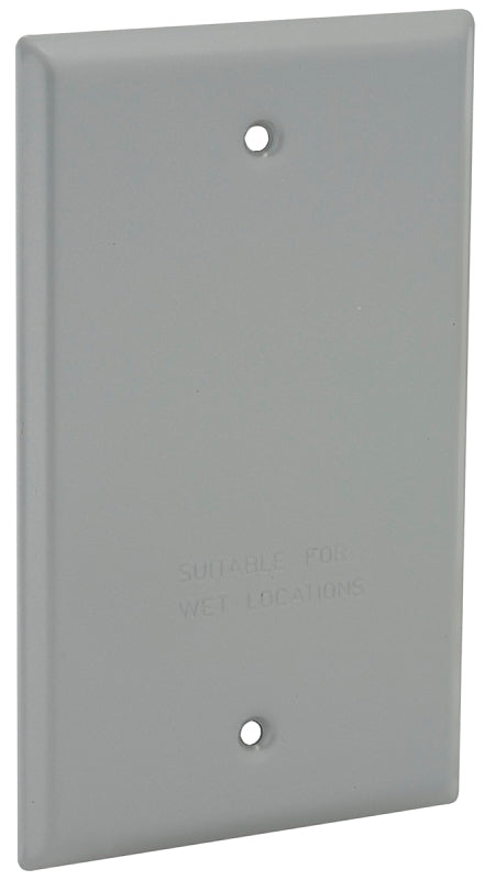 Bell Outdoor 5173-0 Cover, 4-17/32 in L, 2-25/32 in W, 1-Gang, Aluminum, Gray, Powder-Coated
