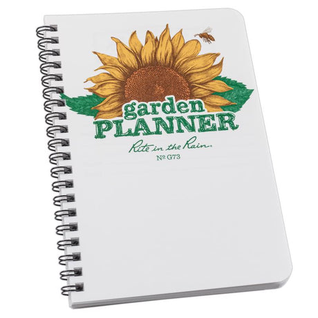 Rite in the Rain 4.62 in. W X 7 in. L Unruled Spiral White/Yellow Garden Planner Notebook, Pack of 6
