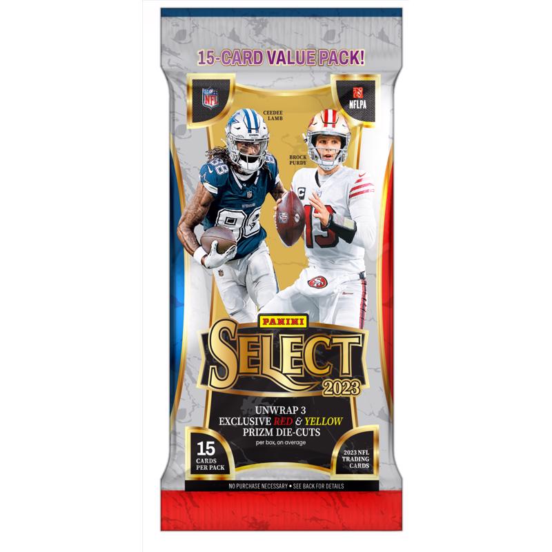Panini NFL 2023 Select Fat Pack Trading Cards, Pack of 12