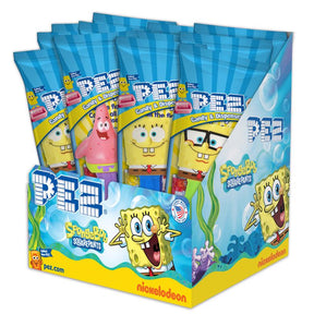 PEZ SpongeBob Assorted Candy and Dispenser 0.58 oz, Pack of 12