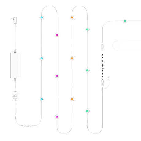Feit Starter Kit LED Smart-Enabled Permanent Color Changing String Lights Multicolored 50 ft. 30 lig