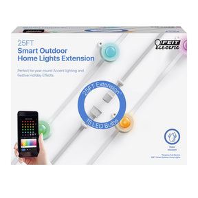 Feit Starter Kit LED Smart-Enabled Permanent Color Changing String Light Extension Multicolored 25 f