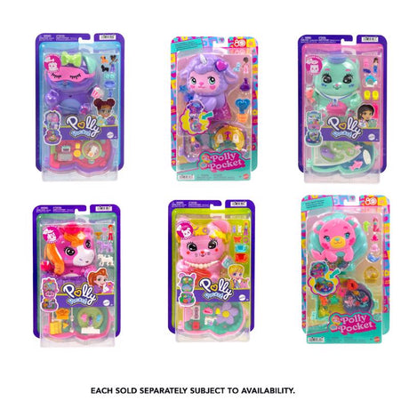 Mattel Polly Pocket Pocket World Assorted, Pack of 4