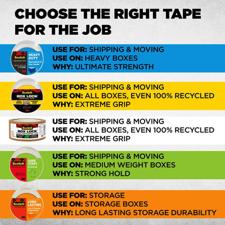 Scotch Box Lock 1.88 in. W X 54.6 yd L Shipping Tape 1 pk