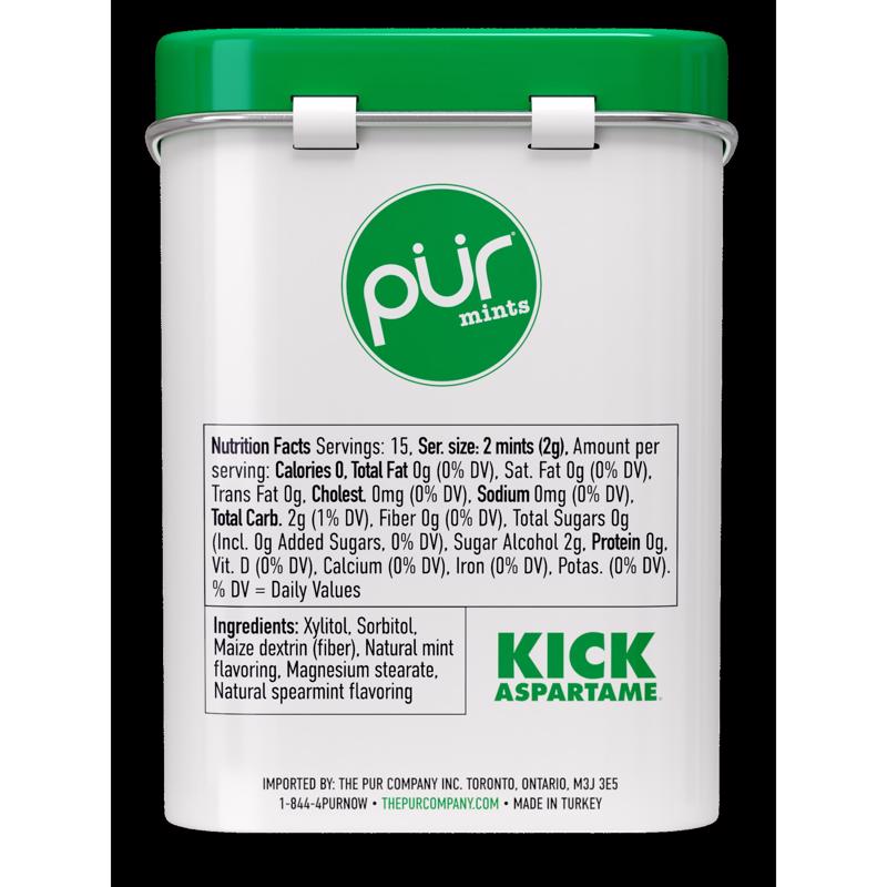 PUR Spearmint Mints 1.05 oz, Pack of 12