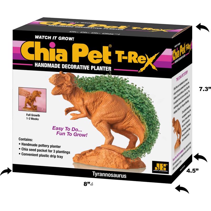 Chia Pet Dinosaur TRex Decorative Planter Terracotta Clay 1 pk, Pack of 16
