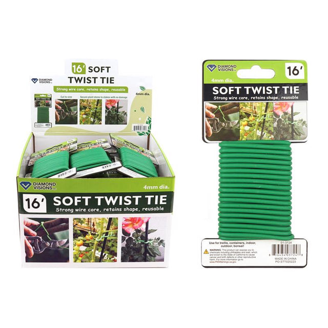 Diamond Visions Soft Twist Tie Rubber 1 pk, Pack of 36