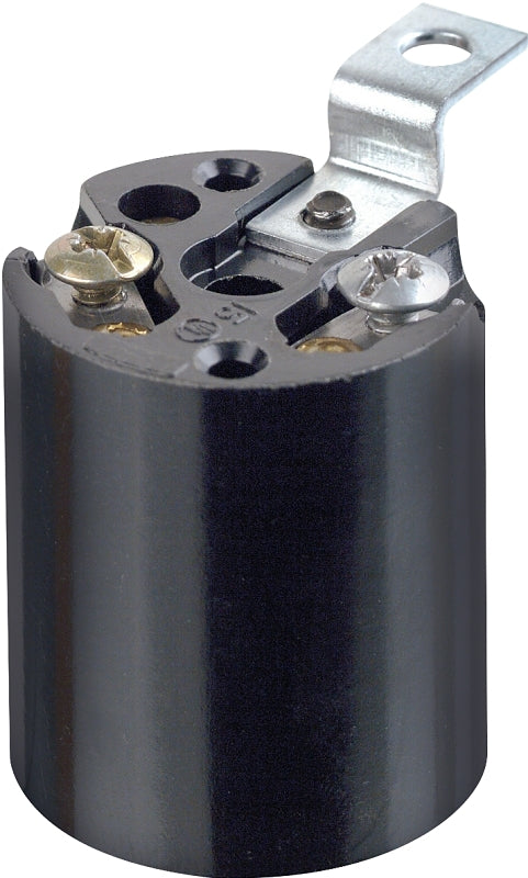 Leviton 3352-F Lamp Holder, 1-Circuit, Keyless, 1.25 in Dia x 1.44 in D Dimensions, 250 V, 660 W