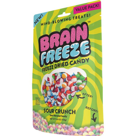 Brain Freeze Crunch Sour Candy 5.6 oz, Pack of 12