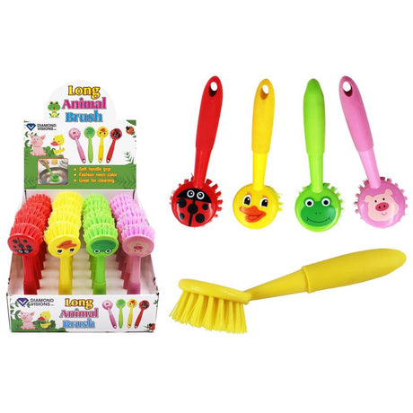Diamond Visions Animals Scrub Brush Plastic 1 pk, Pack of 24