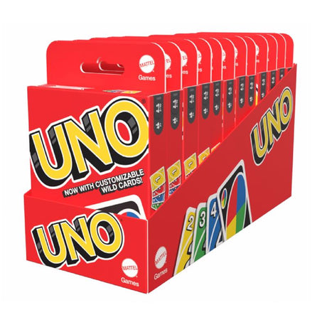 UNO Colorblind Accessible Card Game Multicolored 108 pc, Pack of 12