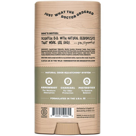 Dr. Squatch Deodorant 2.65 oz 1 pk