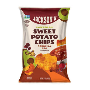 Jackson's Carolina BBQ Kettle Cooked Potato Chips 5 oz Bagged, Pack of 12
