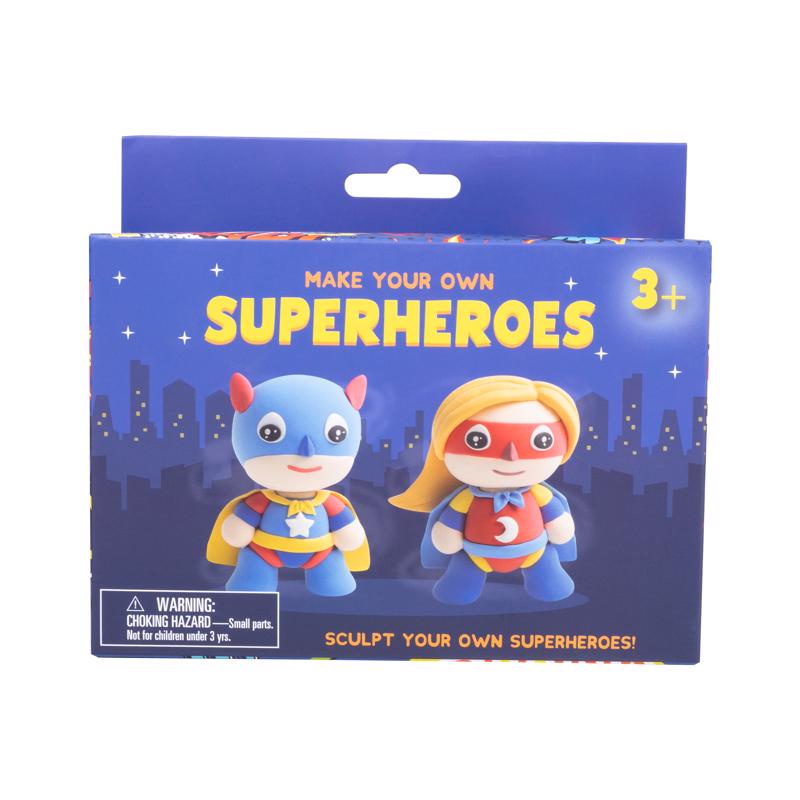 Fizz Make Your Own Super Hero Dough Craft Kit Assorted, Pack of 6