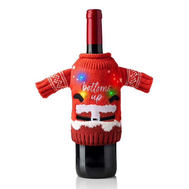 Uncle Bob's Light-Up Wine & Bottle Sweater 1 pk, Pack of 24