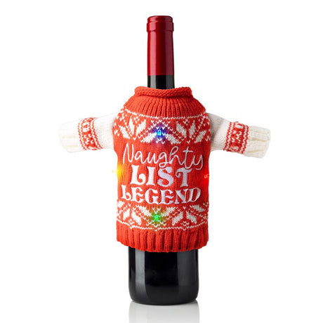 Uncle Bob's Light-Up Wine & Bottle Sweater 1 pk, Pack of 24