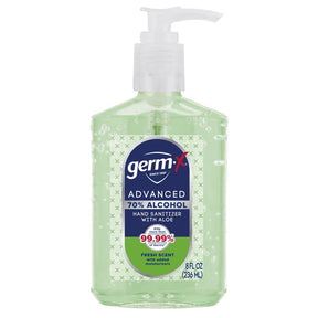 Germ-X Aloe Vera Scent Liquid Advanced Hand Sanitizer 8 fl. oz., Pack of 6