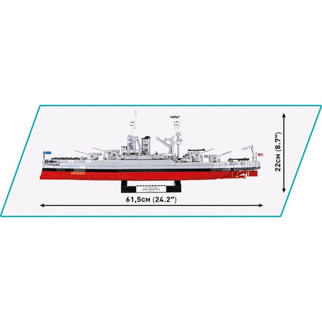 COBI World War II USS Arizona Battleship Block Set Multicolored 2046 pc