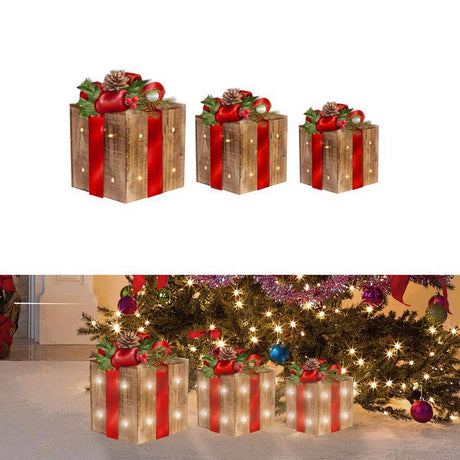 Alpine LED Gift Decor 14 in. Yard Decor