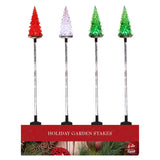 Alpine Solar Multi Christmas Tree 33 in. Garden Stake, Pack of 16
