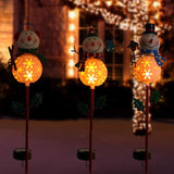 Alpine LED Solar Snowman Christmas 36 in. Garden Stake, Pack of 12