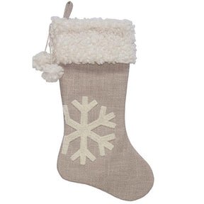 Dyno Gray/White Snowflake Christmas Stocking 20 in., Pack of 12