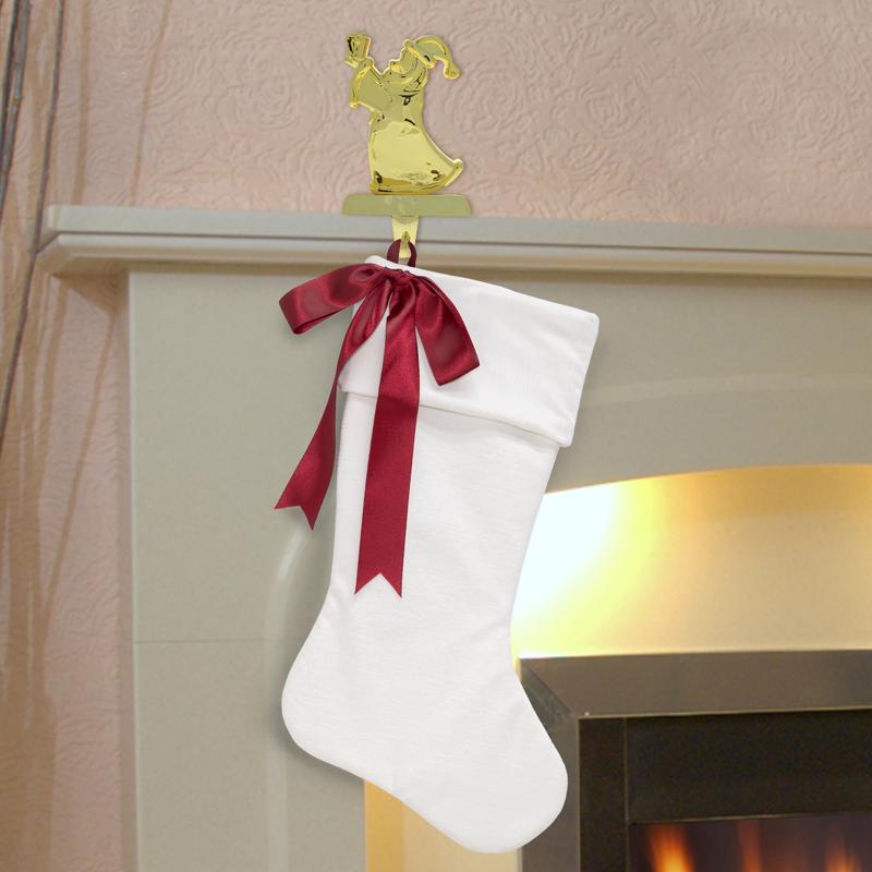 Dyno Red/White Matte W/Bow Christmas Stocking 20 in., Pack of 12